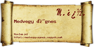 Medvegy Ágnes névjegykártya